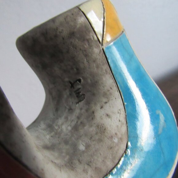 Vintage Raku Elephant Signed - Picture 2 of 5